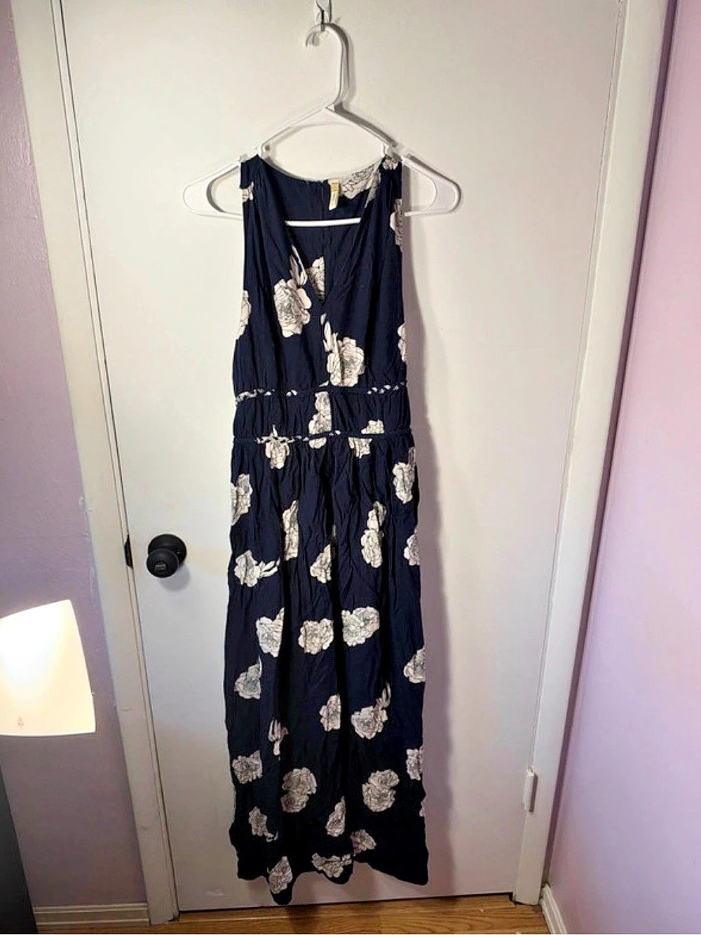 Japna Floral Maxi Dress in Blue & White Like New
